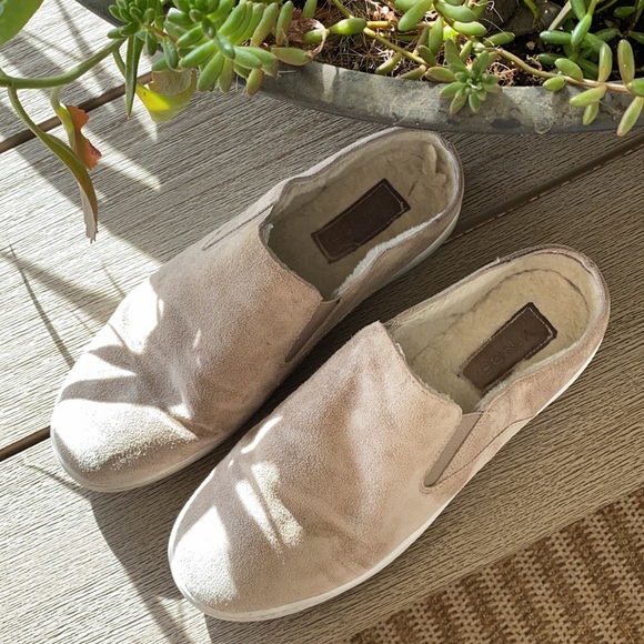 Vince Shearling Lined Shoes Size 7 Nude - Picture 2 of 4